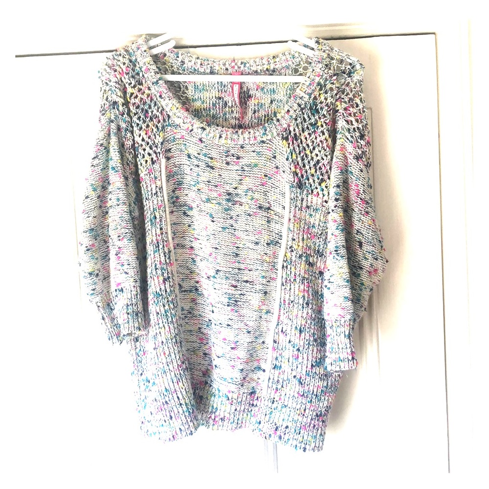 Anthropologie Cable knit funfetti sweater